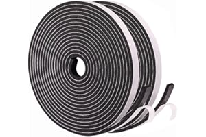 YANKUIRUI Guarnizione Finestra Porta Nastro Sigillante Autoadesivo in Gommapiuma, Alta Densità Neoprene Isolamento Nastro Sigillante per Anti Freddo, Rumore e Collisione (9mm x 3mm/10M,) Nero