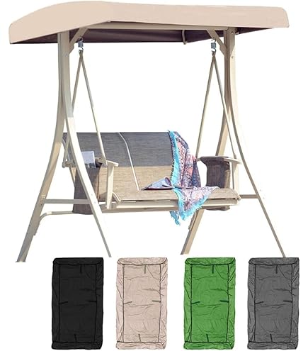 Baldacchino Per Dondolo Da Giardino – Telo Impermeabile UV50, Verde, Adattabile 188x145 Cm