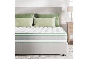 Novilla Small Double Mattresses 9.8 Inch Deep Pocket Sprung Mattress 4 Foot, 3-Zone Gel Memory Foam Hybrid Mattress with Edge Support and Motion Isolation 120x190x25cm