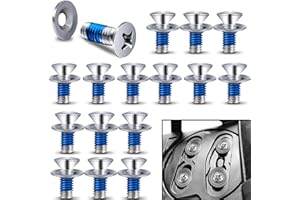 GIONAR Juego de 32 tornillos de fijación para tabla de snowboard (16 tornillos, 16 arandelas), para fijaciones de snowboard