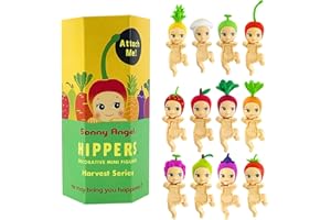 Ruiyete Sonny Angels Hippers Dreaming Series Mini Figure Kawaii Anime Ornamenti per telefono, Scrivania e computer, Sonny Angels Animals Angelo Casuale con Adesivo per Ornamento