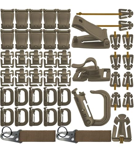 2 pz/pacco Plastica Multi uso Grimloc D Ring Moschettone Fibbia di
