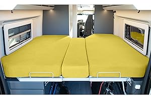 ‎LIVING AIR LIVING AIR Wohnmobil Spannbetttuch Set 3 teilig - Wohnmobil Zubehör - geeignet für alle FIAT Ducato, Citroen Jumper, Peugeot Boxer (Wohnmobile/Wohnwagen) - Wohnmobil Spannbettlaken Set (Limelight)