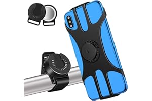 MOSUO Uchwyt na Telefon Rowerowy - Kompatybilny z iPhone 4,5 7 cala i Android - Silikonowy Uchwyt Rowerowy na Telefon Komórkowy - Obracany o 360° dla 4,5-7,0