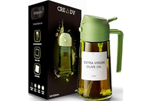 CREADY Spray huile cuisine 470 ml | vaporisateur huile spray 2-en-1 | Spray Huile Cuisine Air Fryer | Spray Huile d'olive | Pulvérisateur Huile Cuisine | Vaporisateur Huile Cuisine | Oil Spray