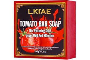 AILKE BOOST LUSTER LKIAE Barre de savon blanchissante naturelle à la tomate, nettoie en profondeur la peau et les résidus de maquillage, contrôle de l'huile, éclaircissant, élimine les taches brunes avec de la vitamine