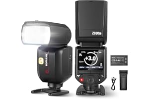 NEEWER Z880-C 2,4G 76W TTL Kamera Blitz Speedlite Flash Kompatibel mit Canon Benutzeroberfläche Modellierlicht TTL/M Schnellschalter TCM Taste, 1/8000s HSS 7,2V/3000mAh Akku 600 Volle Leistung Blitze