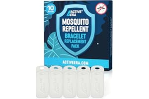 Active Era Mosquito Repellent Refills Pack, DEET Free Essential Oil Formula - Family Holiday & Camping Essentials, 10 Refill Pellets