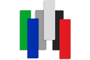 Evoges 28mm x 100mm Flat Plastic Glazing Packers (1-6mm) Durable Shim Spacers for DIY, Home Improvement, Window, and Door Frame Installations (Mixed Pack of 42)