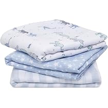 Bavoirs Aden + Anais Burpy - Lot De 2 - Mousseline Coton 100% - Super Absorbant - 57x28cm