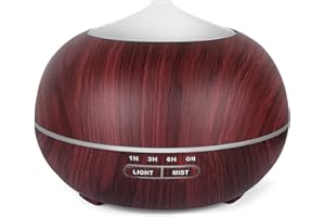 Airymium Diffusore di aroma per oli essenziali: 400ml Umidificatore ultrasonico Olio di fragranza Lampada di fragranza Oli di aromaterapia per Camera da letto Ufficio Yoga Spa, HY-X5P-B