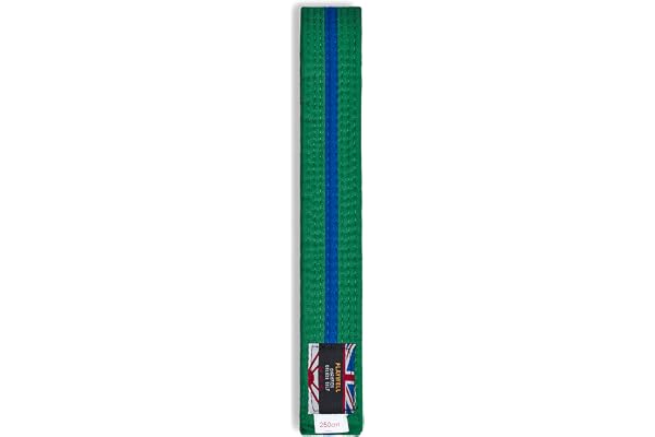 Playwell Ceinture d'arts martiaux en coton coloré avec différentes bandes de couleur – (karaté, judo taekwondo)