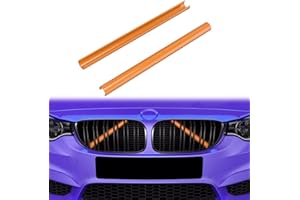 YZYUN Frontgrill Einsatz, Streifen Kühlergrill Einsätze Zierleiste Kompatibel mit BMW 5er F07 F10 F11 F18, Grilleinsatzzubehör für 520i 523i 525i 528i 530i 535i 550i Zubehör (Orange)