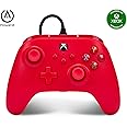 PowerA Wired Controller For Xbox Series X & S, Xbox One, PC, Windows 10 & 11, Dual Rumble Motors, Detachable 10ft USB Cable, 3.5mm Stereo Headset Jack, Official: Red