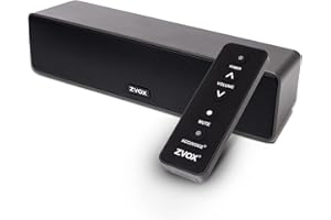 ZVOX AccuVoice AV100 Barre de son TV compacte avec 6 niveaux d'amplification vocale Noir