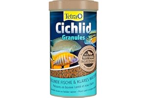 Tetra Cichlid Granules Aliment Complet pour cichlidés de Taille Moyenne Poissons eau douce tropicale, 500ml