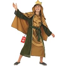Kinderkostüm 3 Könige – Rote Balthazar Tunika Mit Umhang & Turban, Für Krippenspiel, Größe XL