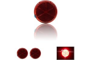 MGMSINYO Reflector Self Adhesive Round 80mm Safety Waterproof Stick on for Driveway Mailbox Trees