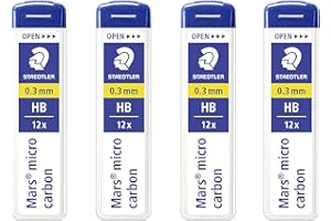 STAEDTLER Mars Micro Carbon 250 0.3mm HB - Pencil Lead Refills (4)
