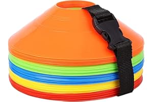 BAXING Markierungshütchen 50 Stück - Multi-Sportarten Training Markierungsteller Und Halter |Fußball Zubehör |Markierungsscheiben |Fußballhüttchen |Fussball Trainingszubehör |Hütchen Sport |Fußball Hütchen …