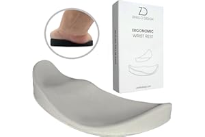ZINELLO DESIGN Repose-Poignet Ergonomique Tapis de Souris et Clavier d'Ordinateur. Coussin mobile pour Support du poignet. Conçu par les médecins pour soulager les douleurs de la main et le syndrome du canal carpien