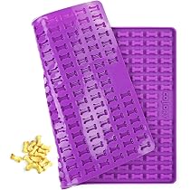 Collory Tappetino Da Forno In Silicone A Trifoglio Per Biscotti Per Cani – 111 Formine, Antiaderente, Senza BPA, Lavabile, 40x28cm