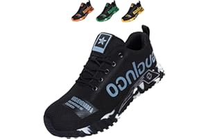 artSew Zapatos de Seguridad para Hombre Ligero Zapatillas Trabajo Mujer Comodo Transpirables Calzado de Seguridad con Puntera de Acero para Construcción y Fábricas