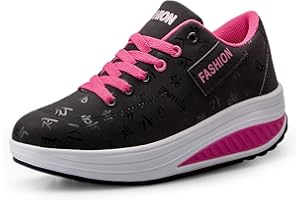 QZBAOSHU Mujer Adelgazar Zapatos Sneakers para Caminar Zapatillas Aptitud Cuña Plataforma Zapatos