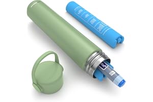 ‎DISONCARE DISONCARE Small Insulin Cool Bag for Travel 16H Single Insulin Pen Cool Box Medication Cool Bag On the Go TSA Diabetic Bag with Ice Packs QR Medical Stickers (Grey)