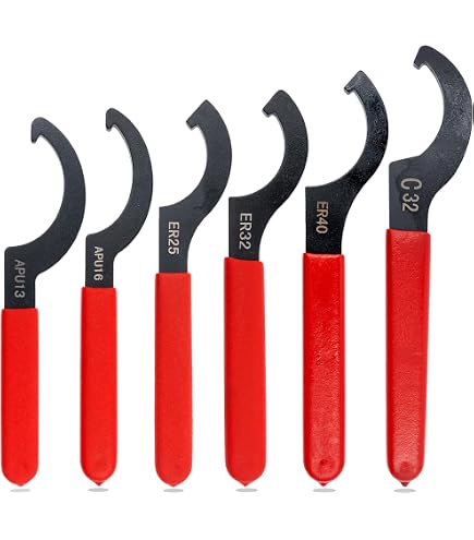 US PRO Verstellbarer Haken- & Stiftschlüssel-Set - 6 Stück, Spannweite 35-120 Mm (versch. Größen)