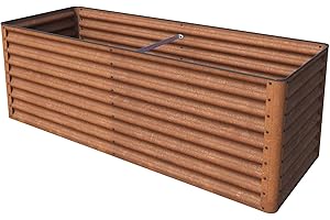 ‎GFP GFP Primeyard Luca Cortenstahl-Hochbeet 190x70x65 cm - stabiles Gartenbeet mit natürlicher Rostoptik & sicherem Kantenschutz, inkl. Wühlmausgitter