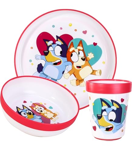 thumbnail image 2 of The First Years Bluey 3pc Mealtime Set With Divided Suction Plate, Bowl And Spoon - 9 Months 2 of 13