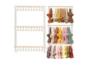 MOFASVIGI Baby Headbands Holder, Hair Bows Organizer for Baby Girls Hair Accessories Storage Hanging Display Stand for Wall Room Nursery Decor