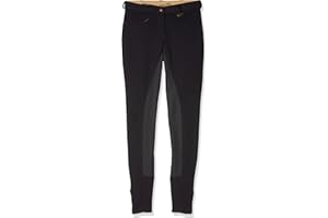 HKM Unisex Kinder Reithose -Basic Belmtex Grip- 3/4 Besatz-Damen Hose