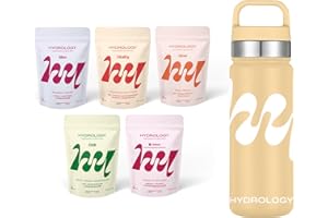 Hydrology® 5 sachets de 15 pastilles + une gourde 500 mL Jaune offerte