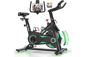 ‎ADVAMSOLER Advamsoler Heimtrainer Fahrrad mit App, Leises Hometrainer Fahrrad mit Magnetwiderstand, LCD Display & Tablet-Halter für Zuhause, Indoor Kardio Training Spinning Bike, Bis 160KG