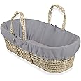 Clair de Lune Fleece Liner Replacement Palm and Wicker Moses Dressing 104 x 72 cm (Grey)
