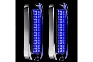 Greluma 2 Piezas Luces LED marinas impermeables de 48 LED para barco,luz de cortesía interior de cubierta,iluminación de popa y popa para pontón,barco de pesca,kayak,velero, bote de pesca,12/24V,azul