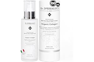 DR. DERMALUCI LAB Crema Facial Hidratante Colágeno Marino, Retinol, Ácido Hialurónico BIO 100ML | Vitamina C+E, Oligopeptidos, Aloe Vera, Aceite Jojoba |Ecológico/Antiedad | Belleza Natural |Regalo Original | Italy