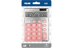 MILAN Blíster calculadora de sobremesa 10 dígitos Silver Rosa