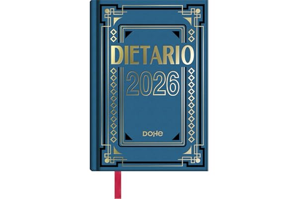 Dohe - Dietario 2026 - Día Página, Tamaño 1/8 (11,5x16,5 cm), 12 Meses Enero a Diciembre, Tapa Dura, Idioma Español, Marcapáginas, Vencimientos 2026-2027, Planning Anual y Fechas a Recordar - Azul