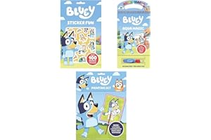 Anila's Bluey zestaw aktywności z magią wodną, zestawem do malowania, książką z naklejkami, wanną bąbelkową i książką Anila's Magic Painting Book