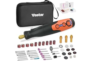 Vastar 3.7 V Outil Rotatif Multifonction,51 Accessoires, Kit D'outils Rotatifs Sans Fil, Meuleuse Portable avec Lumière LED, pour Les Projets D'artisanat et Les Créations de Bricolage