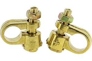 CARTEC XL Tech 112752 2 Cosses de Batterie simple serrage en laiton (+) (-)