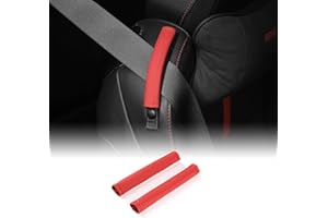 ‎KUNGKIC KUNGKIC Für Toyota GR86 86 Subaru BRZ 2021 2022 2023 2024 Sicherheitsgurt-Polster-Abdeckungssatz Gürtelkissen Schutzkissen PU Leder Innenraum Dekoration Zubehör 2PCS Rot