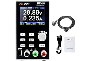 OWON SPE3051 Alimentation CC programmable 150 W 30 V/5 A Protection Multiple à 4 Chiffres de Haute précision Écran LCD TFT 2,8 Pouces avec Prise en Charge du Port USB Alimentation de Laboratoire SCPI