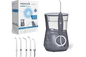 Waterpik Ultra Professional Water Flosser, Mundusch, Grå | Med 6 Munstycken och avancerad kontroll av vattentrycket, Med 10 Inställningar, Avlägsnar Plack