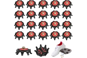 GRANVOO Golf Spikes Stollen 20 Stück, Schuh Ersatz, Anti-Rutsch Cricket Spikes, Schraub Trainingsteile für Golfliebhaber im Freien, Leicht zu Ersetzende