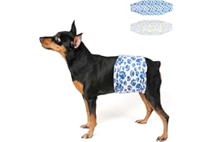 Dono Pieluchy dla psów płci męskiej, 40 sztuk, wskaźnik wilgotności, opakowanie na brzuch psa, z technologią szybkoschnącego żelu, pieluchy dla szczeniąt z nietrzymaniem moczu, XS
