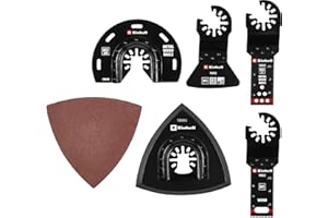 EINHELL ACCESSORIES Oryginalny zestaw narzędzi wielofunkcyjnych Einhell (BIM/HCS, skrobak, płyta podkładowa, trójkąty szlifierskie, powłoka PTFE, uchwyt z otwartym tyłem)